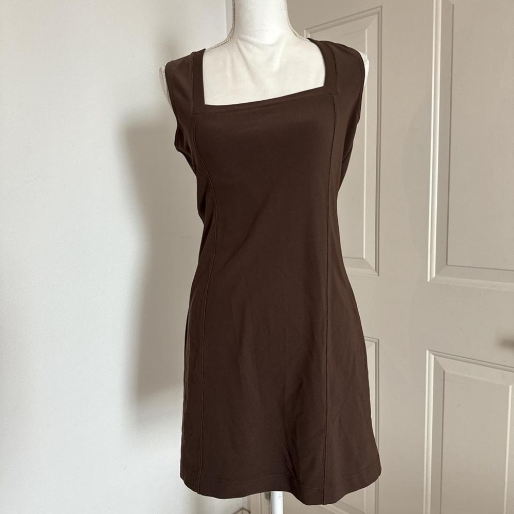 Vintage Boston proper Brown square neck y2k dress